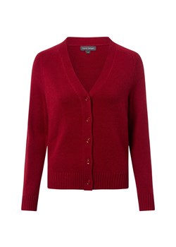 Franco Callegari Damski kardigan z merynosów Kobiety drobna dzianina bordowy jednolity ze sklepu vangraaf w kategorii Swetry damskie - zdjęcie 185851116