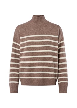 Marie Lund Damski sweter z wełny merynosów Kobiety Wełna merino melanżowy w paski ze sklepu vangraaf w kategorii Swetry damskie - zdjęcie 185851127