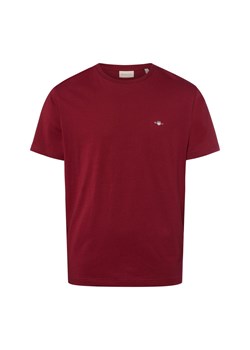 Gant Koszulka męska Mężczyźni Bawełna bordowy jednolity ze sklepu vangraaf w kategorii T-shirty męskie - zdjęcie 185851129
