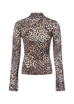 HUGO Damska koszulka z długim rękawem Kobiety beżowy wzorzysty ze sklepu vangraaf w kategorii Bluzki damskie - zdjęcie 185851166