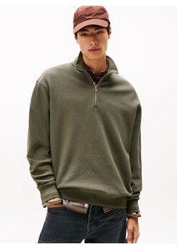 Tommy Jeans Męski niszczyciel potu Mężczyźni Materiał dresowy khaki jednolity ze sklepu vangraaf w kategorii Bluzy męskie - zdjęcie 185851236