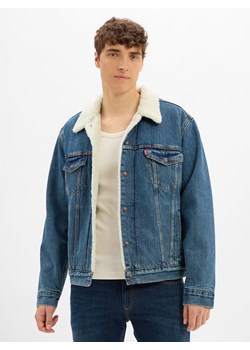 Levi's Męska kurtka dżinsowa Mężczyźni Jeansy medium stone jednolity ze sklepu vangraaf w kategorii Kurtki męskie - zdjęcie 185851257