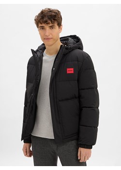 HUGO Męska kurtka pikowana - Baro2541 Mężczyźni czarny jednolity ze sklepu vangraaf w kategorii Kurtki męskie - zdjęcie 185851268