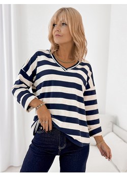 bluzka solveig granatowa one size ze sklepu UBRA w kategorii Bluzki damskie - zdjęcie 185851486