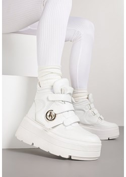 Białe Botki Sneakersy Vices na Platformie w Stylu Y2K Gelira ze sklepu renee.pl w kategorii Botki - zdjęcie 185852588