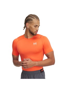 Męska koszulka treningowa Under Armour UA HG Armour Comp SS - pomarańczowa ze sklepu Sportstylestory.com w kategorii T-shirty męskie - zdjęcie 185854255