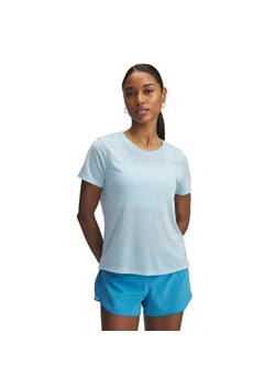 Damska koszulka do biegania Under Armour UA Launch Camo Shortsleeve - niebieska ze sklepu Sportstylestory.com w kategorii Bluzki damskie - zdjęcie 185854307