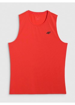 Męski tank top treningowy 4F 4FWAW25TFSLM574 - czerwony ze sklepu Sportstylestory.com w kategorii T-shirty męskie - zdjęcie 185854497