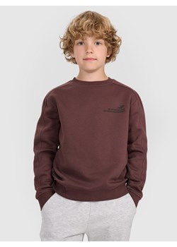 Chłopięca bluza nierozpinana bez kaptura 4F 4FJRAW25TSWSM2413 - brązowa ze sklepu Sportstylestory.com w kategorii Bluzy chłopięce - zdjęcie 185854779