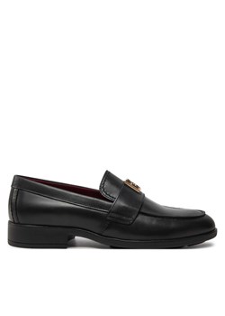 Lordsy Tommy Hilfiger Th Leather Classic Loafer FW0FW07961 Czarny ze sklepu eobuwie.pl w kategorii Lordsy damskie - zdjęcie 185859167