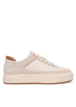Sneakersy Calvin Klein Basket Lace Up Pro Lth Mix Mg YW0YW01987 Beżowy ze sklepu eobuwie.pl w kategorii Buty sportowe damskie - zdjęcie 185859206