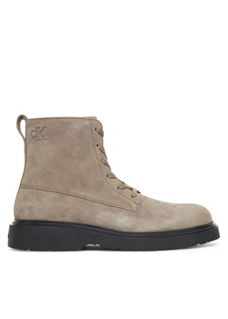Trzewiki Calvin Klein Combat Ess Lace Up Zip Boot Su YM0YM01371 Szary ze sklepu eobuwie.pl w kategorii Buty zimowe męskie - zdjęcie 185859266