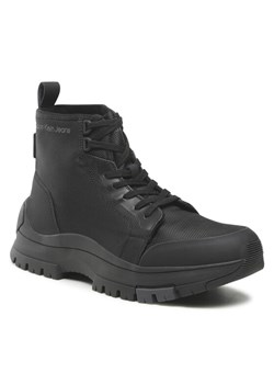 Trzewiki Calvin Klein Jeans Hiking Laceup Boot YM0YM00474 Czarny ze sklepu eobuwie.pl w kategorii Buty zimowe męskie - zdjęcie 185860008