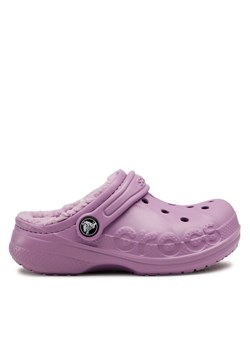 Klapki Crocs Baya Lined Clog K 207500-5Q5 Fioletowy ze sklepu eobuwie.pl w kategorii Klapki dziecięce - zdjęcie 185860588