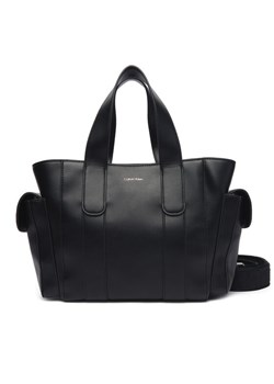 Calvin Klein Torebka Webbing Strap Small Tote LV04F3290G Czarny ze sklepu MODIVO w kategorii Torebki damskie - zdjęcie 185868566