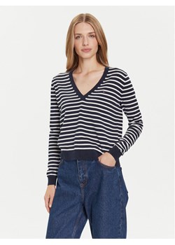 Tommy Jeans Sweter Essential DW0DW19888 Granatowy Regular Fit ze sklepu MODIVO w kategorii Swetry damskie - zdjęcie 185868576