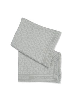 Calvin Klein Chusta Monogram Jacquard K60K608779 Szary ze sklepu MODIVO w kategorii Szaliki i chusty damskie - zdjęcie 185868838