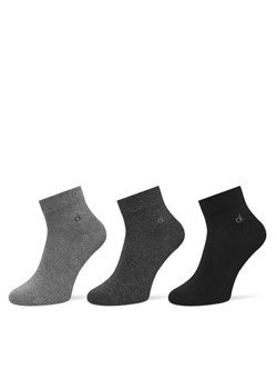 Calvin Klein Zestaw 3 par niskich skarpet męskich 701234209 Szary ze sklepu MODIVO w kategorii Skarpetki męskie - zdjęcie 185868907