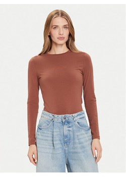Guess Jeans Bluzka W4YI22 J1314 Brązowy Slim Fit ze sklepu MODIVO w kategorii Bluzki damskie - zdjęcie 185868968