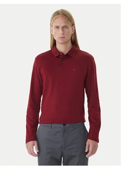Calvin Klein Polo LV040EM909 Bordowy Regular Fit ze sklepu MODIVO w kategorii T-shirty męskie - zdjęcie 185869378