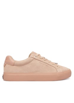 Calvin Klein Sneakersy Lace-Up Sneaker Suede/Wl Ck HW0HW02679 Różowy ze sklepu MODIVO w kategorii Buty sportowe damskie - zdjęcie 185869379