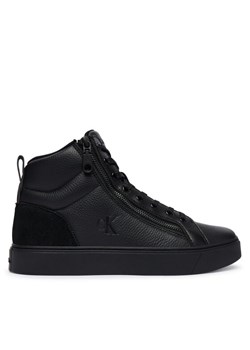 Calvin Klein Sneakersy Classic Cup Mid Laceup Zip Lth YM0YM01428 Czarny ze sklepu MODIVO w kategorii Buty sportowe męskie - zdjęcie 185869477