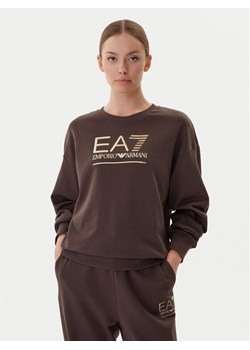 EA7 Emporio Armani Bluza 7W000416 AF12473 U6063 Brązowy Relaxed Fit ze sklepu MODIVO w kategorii Bluzy damskie - zdjęcie 185870498