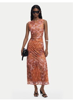 Desigual Sukienka koktajlowa Lua 25WWVK26 Pomarańczowy Slim Fit ze sklepu MODIVO w kategorii Sukienki - zdjęcie 185870518
