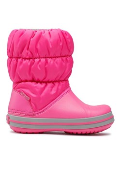 Crocs Śniegowce Winter Puff 14613-6TR Różowy ze sklepu MODIVO w kategorii Buty zimowe dziecięce - zdjęcie 185870747