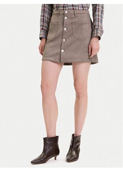 ONLY Spódnica z imitacji skóry Amazing 15351289 Beżowy Slim Fit ze sklepu MODIVO w kategorii Spódnice - zdjęcie 185870819