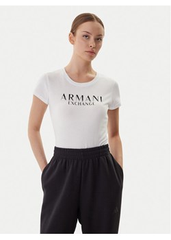 Armani Exchange T-Shirt XW001351 AF17172 U0002 Biały Slim Fit ze sklepu MODIVO w kategorii Bluzki damskie - zdjęcie 185870826