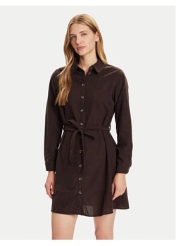 Vero Moda Sukienka koszulowa Elly 10334288 Brązowy Regular Fit ze sklepu MODIVO w kategorii Sukienki - zdjęcie 185870845