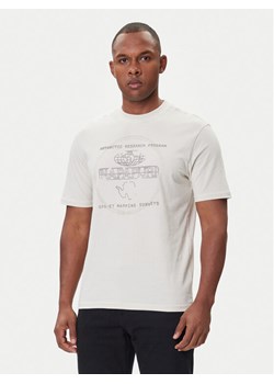 Napapijri T-Shirt S-Bald NP0A88SF Beżowy Regular Fit ze sklepu MODIVO w kategorii T-shirty męskie - zdjęcie 185870925