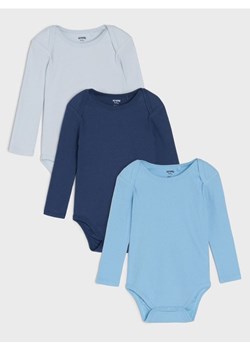 Sinsay - Bawełniane body 3 pack - błękitny ze sklepu Sinsay w kategorii Odzież dla niemowląt - zdjęcie 185883357