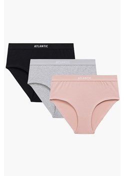 Wysokie figi Atlantic 3CLP-009 3-pack czarny/różowy/szary melanż ze sklepu kontri.pl w kategorii Majtki damskie - zdjęcie 185885648