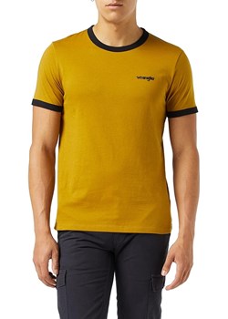 WRANGLER SS RINGER TEE MĘSKI T-SHIRT KOSZULKA LOGO GOLDEN BROWN W7B99FKVQ 112131576 ze sklepu YouNeedit.pl w kategorii T-shirty męskie - zdjęcie 185885948