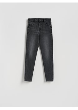 Reserved - Jeansy slim fit z przetarciami - szary ze sklepu Reserved w kategorii Jeansy damskie - zdjęcie 185889126