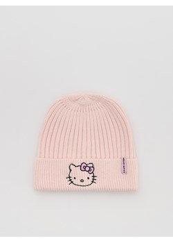 Reserved - Czapka Hello Kitty z wiskozą - pastelowy róż ze sklepu Reserved w kategorii Czapki dziecięce - zdjęcie 185889315