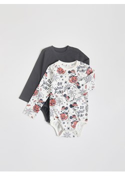 Reserved - Bawełniane body Mickey Mouse 2 pack - złamana biel ze sklepu Reserved w kategorii Odzież dla niemowląt - zdjęcie 185889498
