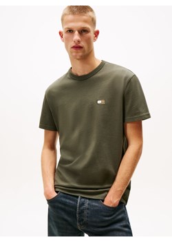 Tommy Jeans Koszulka męska Mężczyźni Bawełna khaki jednolity ze sklepu vangraaf w kategorii T-shirty męskie - zdjęcie 185889856