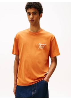 Tommy Jeans Koszulka męska Mężczyźni Bawełna pomarańczowy jednolity ze sklepu vangraaf w kategorii T-shirty męskie - zdjęcie 185889857