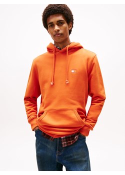 Tommy Jeans Męski sweter z kapturem Mężczyźni Bawełna pomarańczowy jednolity ze sklepu vangraaf w kategorii Bluzy męskie - zdjęcie 185889876