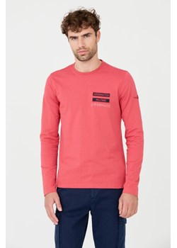 AERONAUTICA MILITARE Różowy męski longsleeve bawełniany, Rozmiar S ze sklepu outfit.pl w kategorii T-shirty męskie - zdjęcie 185890266