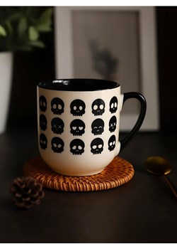 Sinsay - Ceramiczny kubek z uchem na Halloween z motywem czaszki - czarny ze sklepu Sinsay w kategorii Dom - zdjęcie 185894735