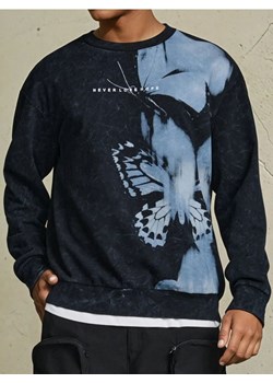Sinsay - Bluza z efektem sprania i napisem - czarny ze sklepu Sinsay w kategorii Bluzy męskie - zdjęcie 185894945
