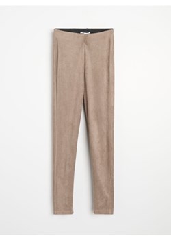Sinsay - Legginsy z imitacji zamszu - brązowy ze sklepu Sinsay w kategorii Spodnie damskie - zdjęcie 185894955