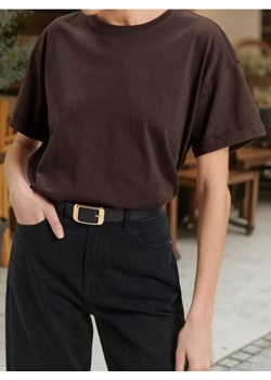 Sinsay - Koszulka z krótkim rękawem - brązowy - id: 516EU-88X - marki Sinsay - 185894967 Sinsay - Koszulka z krótkim rękawem - brązowy ze sklepu Sinsay w kategorii Bluzki damskie - zdjęcie 185894967
