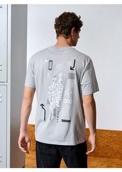 Sinsay - Koszulka z nadrukiem - szary ze sklepu Sinsay w kategorii T-shirty męskie - zdjęcie 185895045