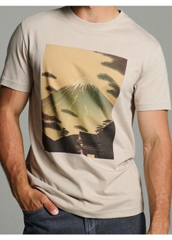 Sinsay - Koszulka z nadrukiem - beżowy ze sklepu Sinsay w kategorii T-shirty męskie - zdjęcie 185895275