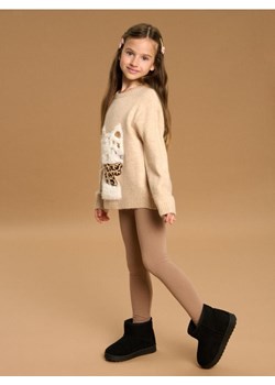 Sinsay - Prążkowane legginsy - brązowy - id: 890GH-88M - marki Sinsay - 185895358 Sinsay - Prążkowane legginsy - brązowy ze sklepu Sinsay w kategorii Spodnie dziewczęce - zdjęcie 185895358